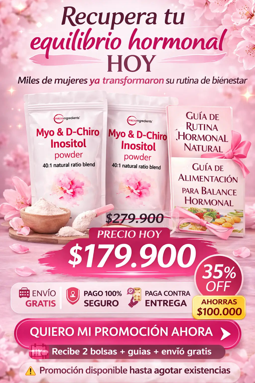 Myo & D-Chiro Inositol (40:1) Oferta Imperdible  Beneficios Exclusivos
